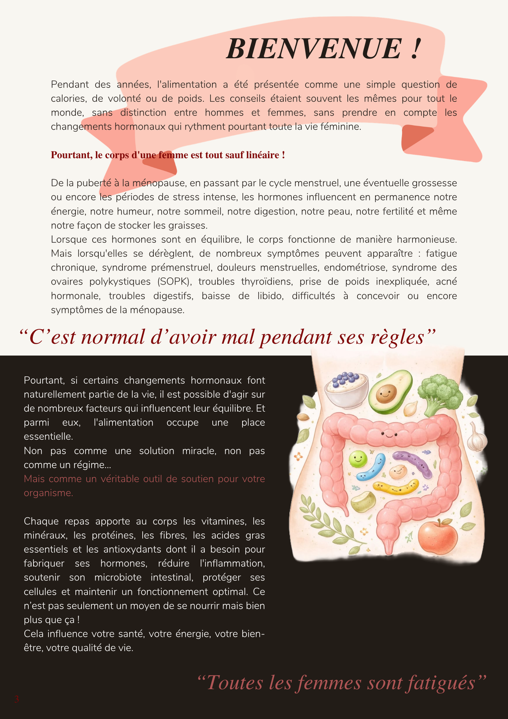 Les fondamentaux de l'alimentation féminine