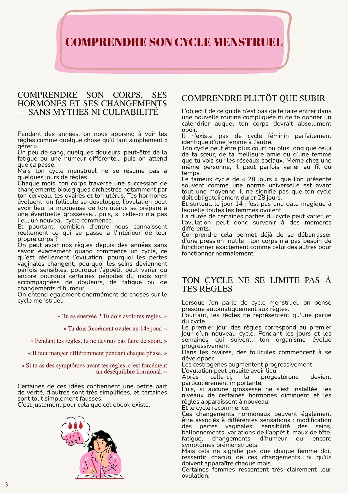 Et si tu connaissais enfin ton cycle